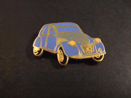 Citroën 2CV lelijke Eend blauw-goudkleurig